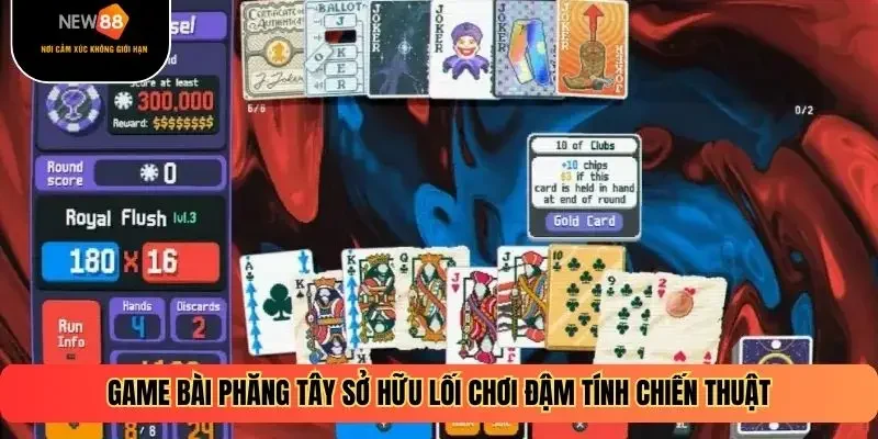 Game bài Phăng Tây sở hữu lối chơi đậm tính chiến thuật
